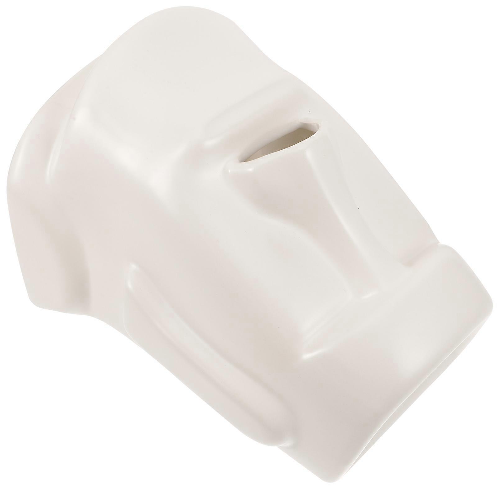 Ceramic Tissue Box Holder Ivory Color Elegant Design for Storage Use Fine Polished Surface 3.5x5.5 Inches