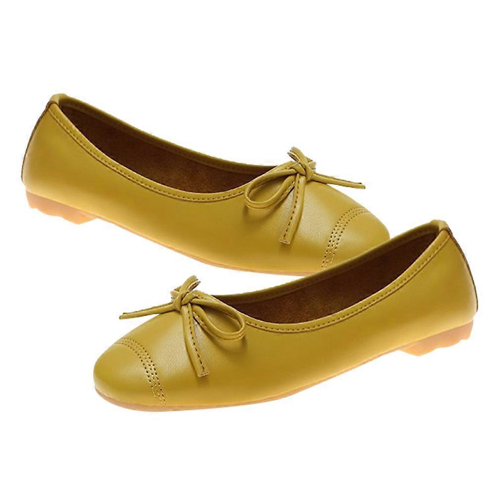 Chaussures habillées plates confortables pour les femmes, conception simple de bouche peu profonde, facile à enfiler et à enlever