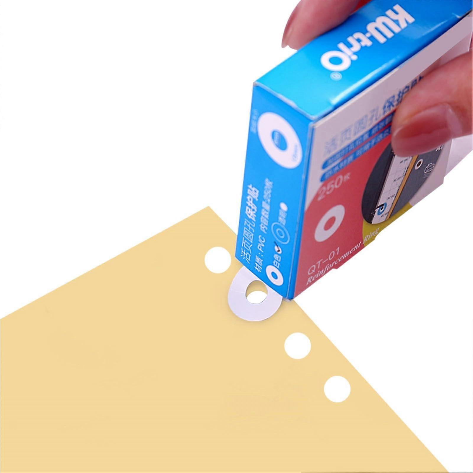 Hole Reinforcement Stickers, White Paper Punch Reinforcement Labels for Perforated Pages, 1.5 Inch Diameter, 200 Count