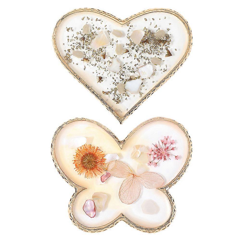 Nail Palette Resin Crystal Agate Display Board for Display 2Pcs