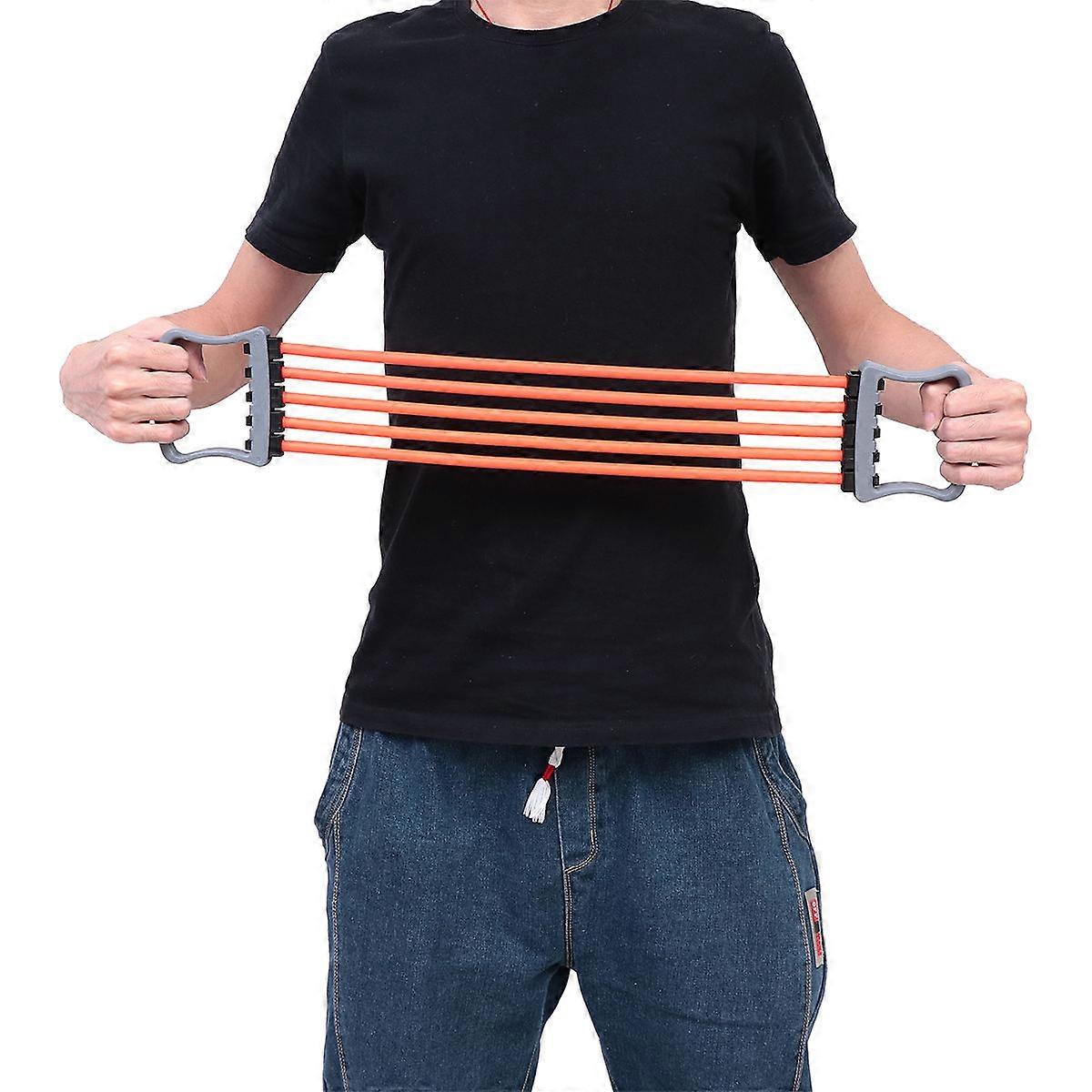 Chest Expansion Elastic Band 1Pcs With Ergonomic Handles For Home Workout And Strength Training 62x11cm