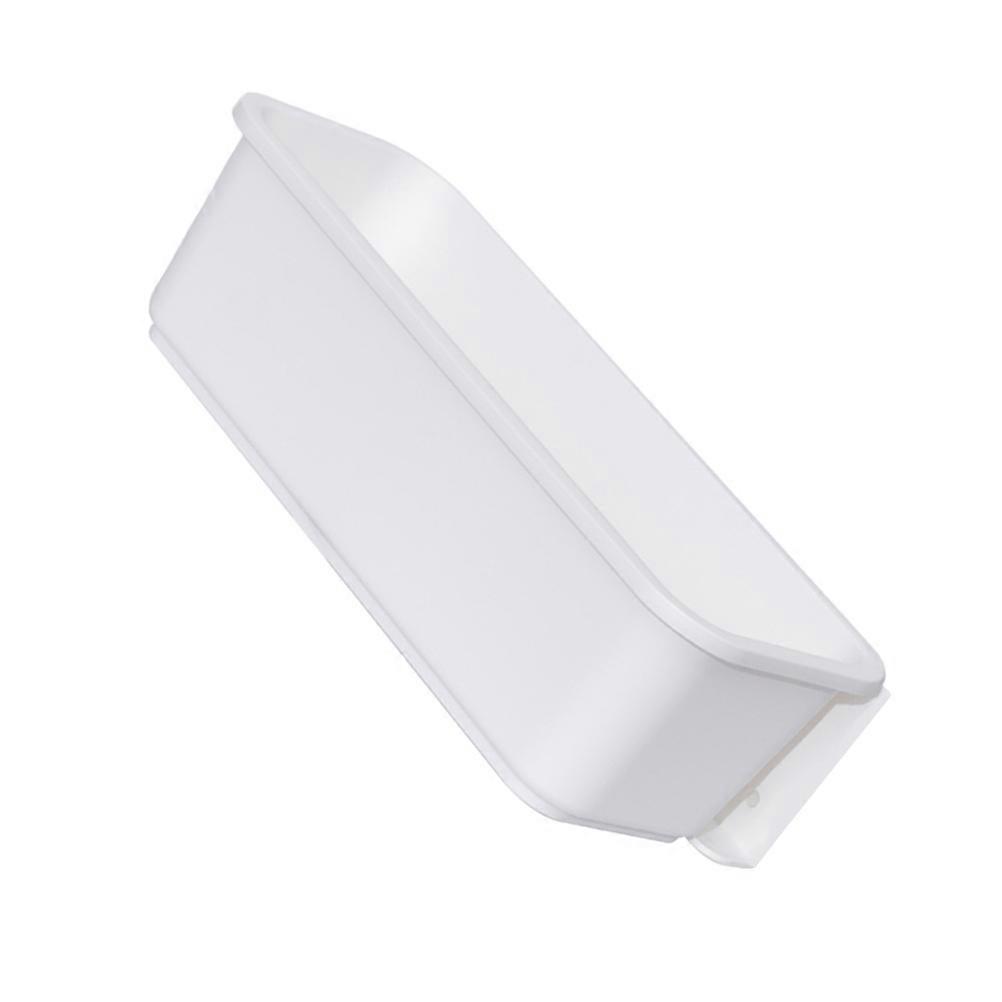 White Wall Mount Storage Box for Spoons Jars and Sundries PP Material 1 Set