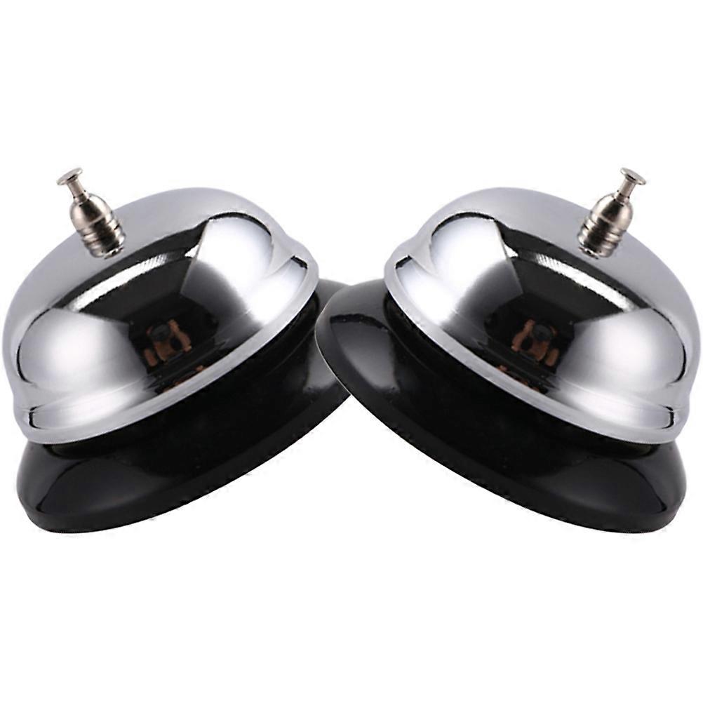 2pcs Unique Metal Restaurant Call Bells for Kitchen, Hotel, Reception, Bar & Home Use Easy to Bell Set