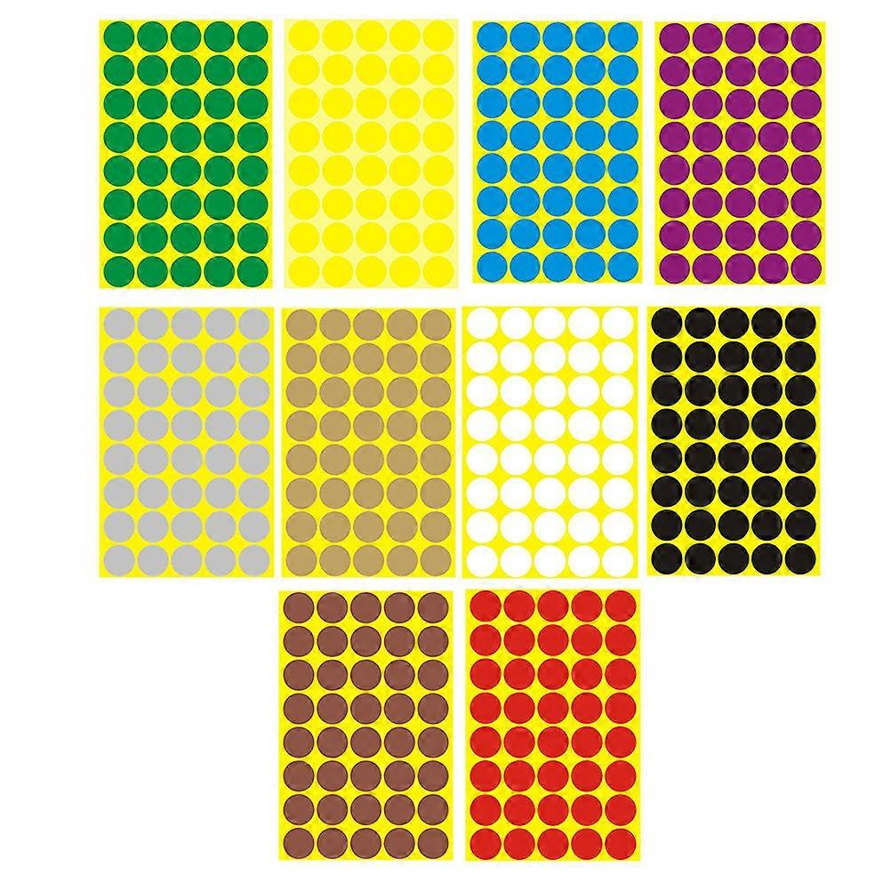 Colorful Round Adhesive Labels for Marking Use Removable Dot Stickers 25mm