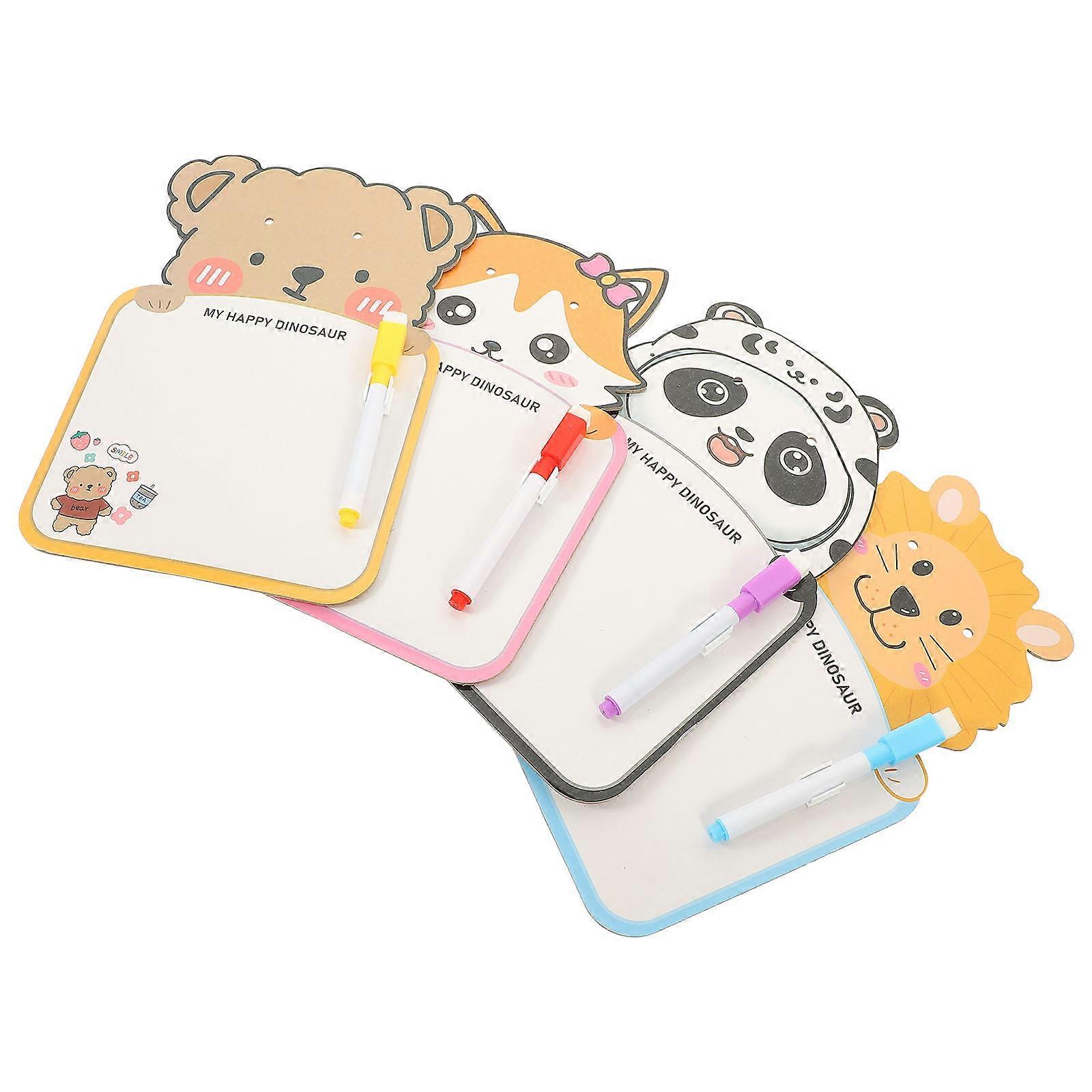 Double Sided Dry Erase Board with Cartoon Design, Includes Markers and Hanging Rope, Portable Writing and Drawing Pad for Home, Office, School Use,