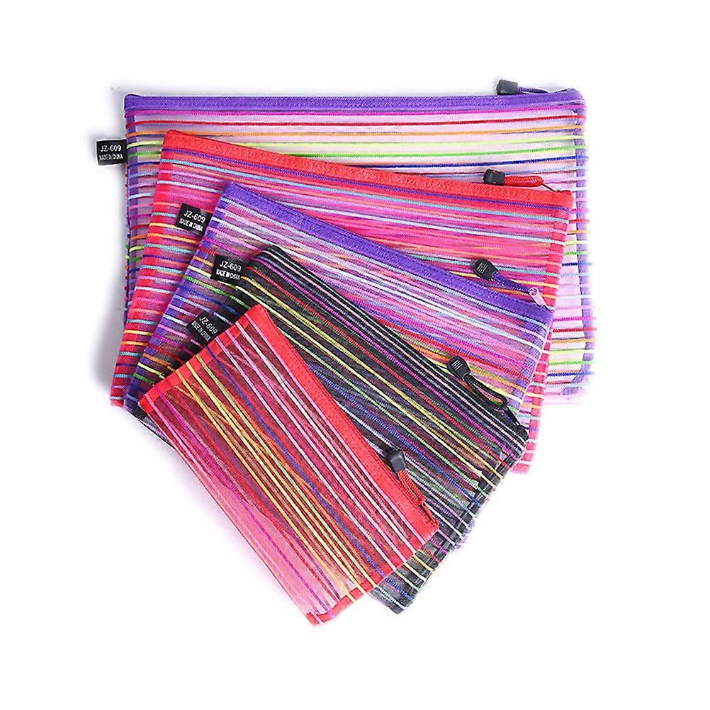 3Pcs Colorful Nylon File Organizer Pouches Closure Ideal For Quick Confirmation Of Contents 3Pack