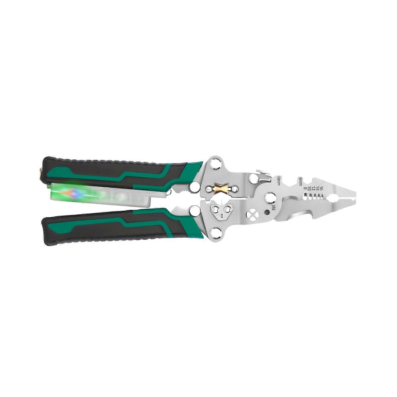 Foldable Wire Stripper 4in1 Wire Stripper for Cutting and Pulling Wires with Current Measurement, Foldable Electrician Pliers