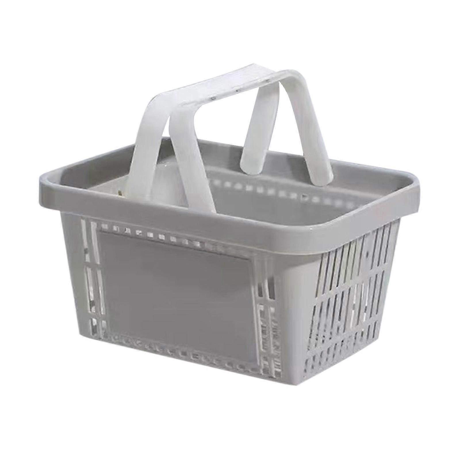 Plastic Shopping Baskets with Handles - 5.7L Retail Baskets for Grocery, Market & Thrift Store Supplies - Convenient Storage Solution