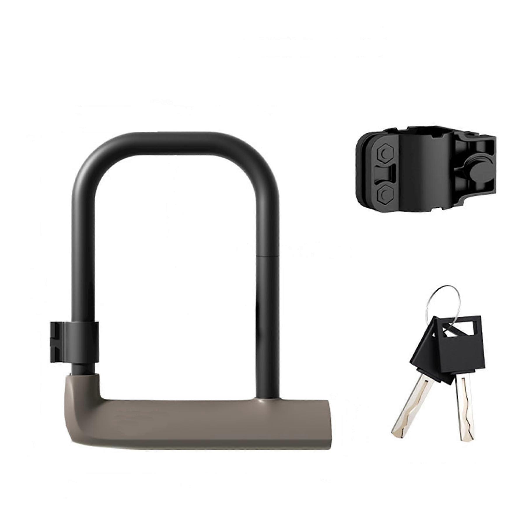U-Lock with Bracket for Bicycle Security, Heavy-Duty Anti-Theft Lock, 14mm Shackle, Weather-Resistant Design