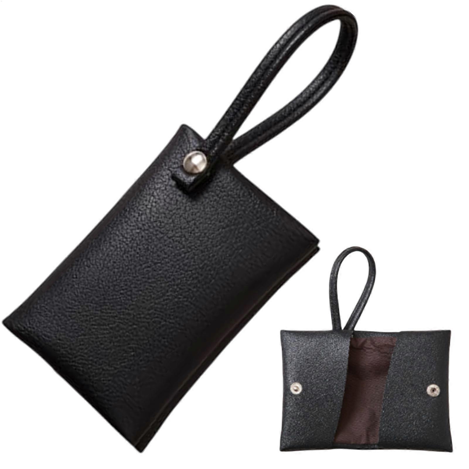 Purse, Pocket Tissue Holder  Reusable Fabric Bag Waterproof, black