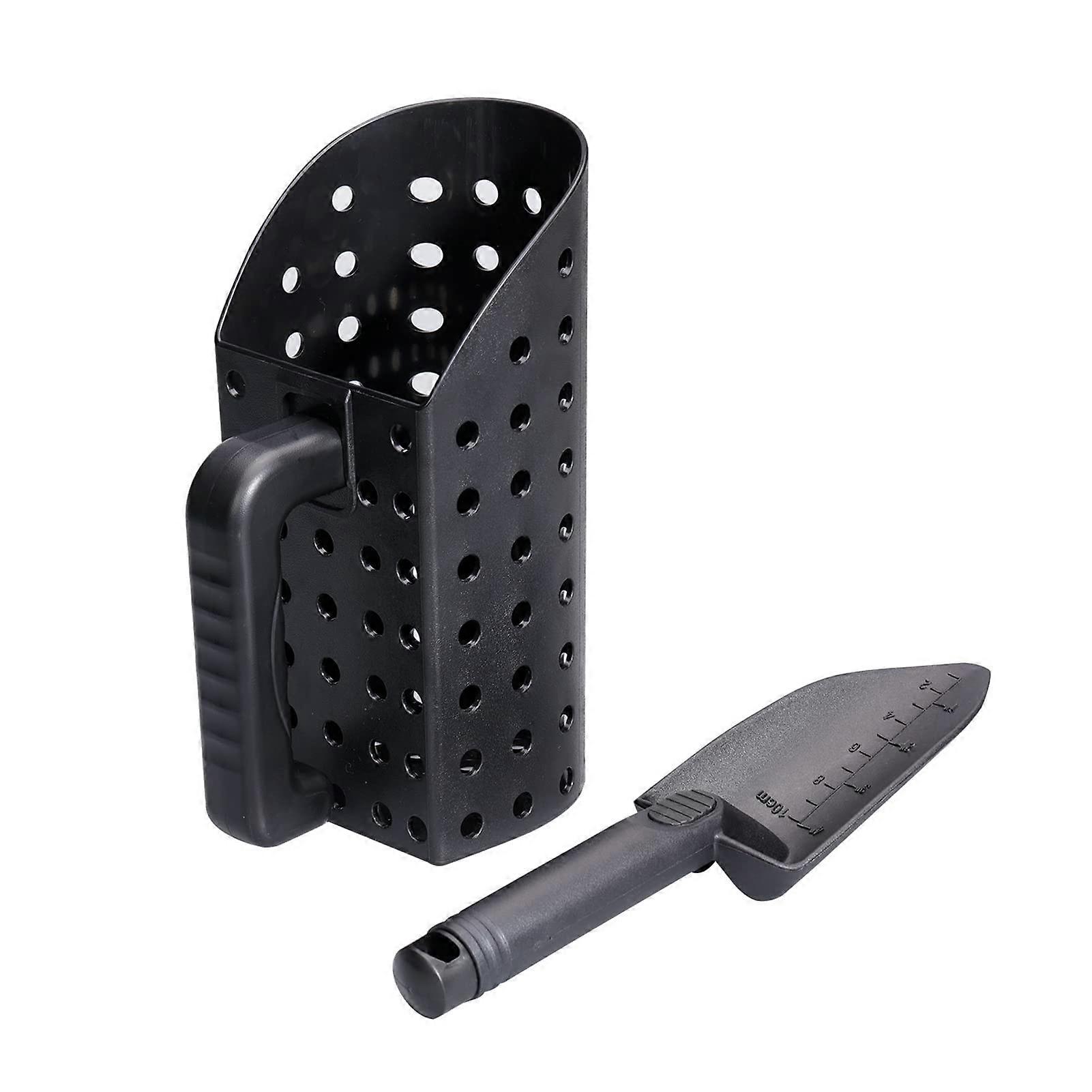 Sand Strainer Set for Metal Detecting - Beach Shovel and Strainer, Stainless Steel, 2-Piece Kit