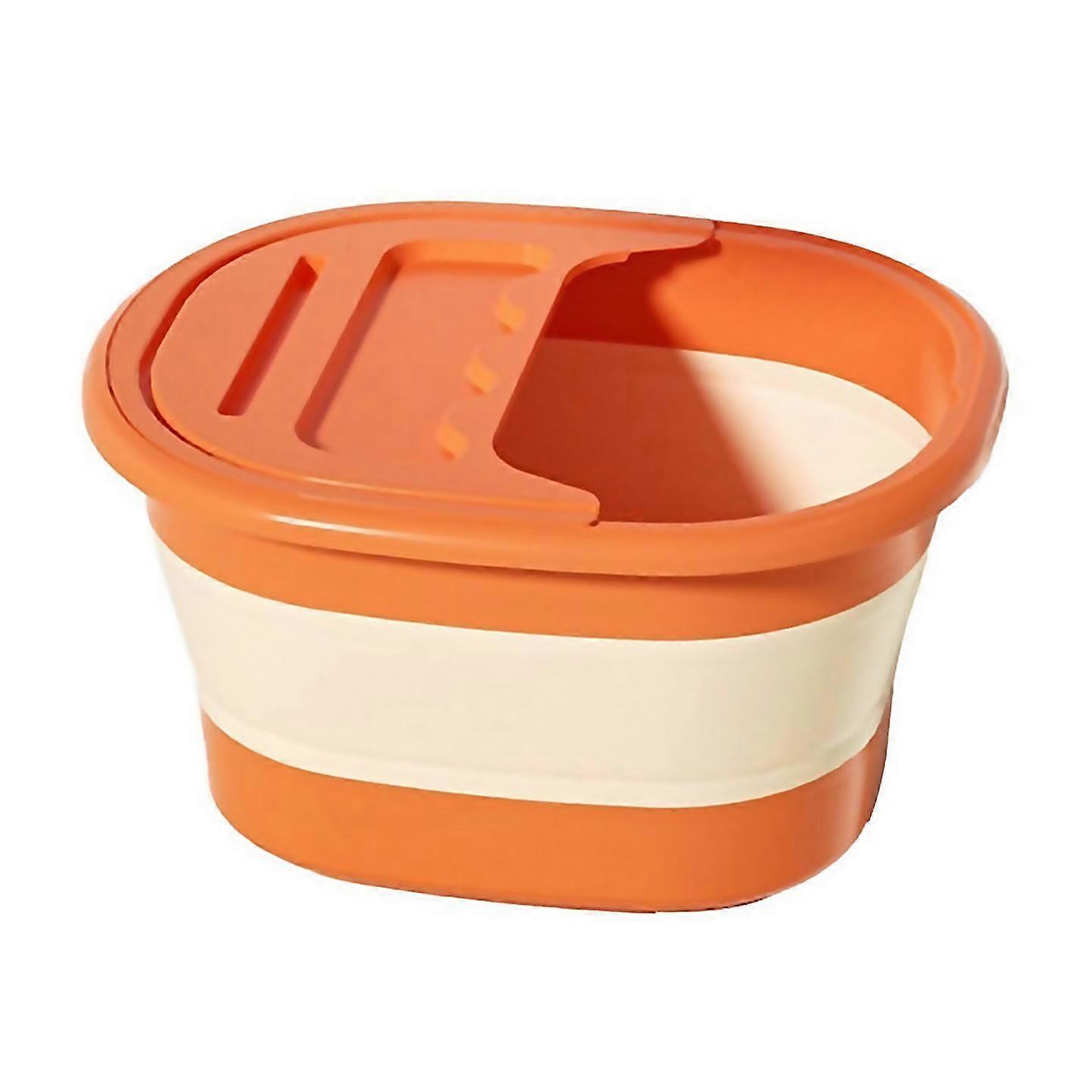 For Foot Soak Tub Foldable Footbath Footbath Orange