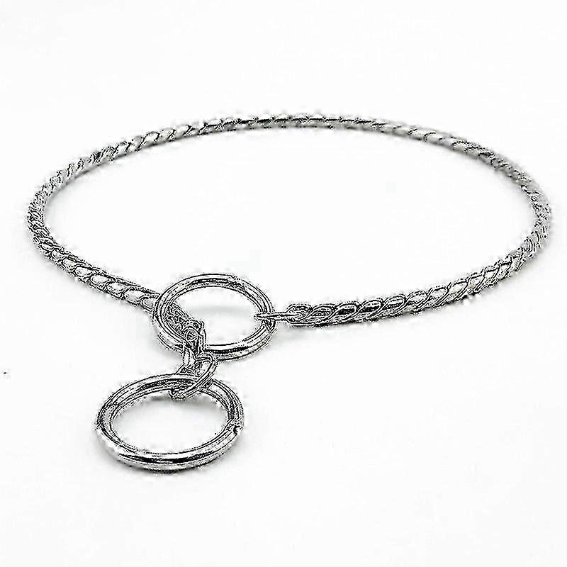 Heavy Duty Dog Choke Collar Slip P Chain Snake Plating Anti-Rust Training for Small Large Black/Gold obligation