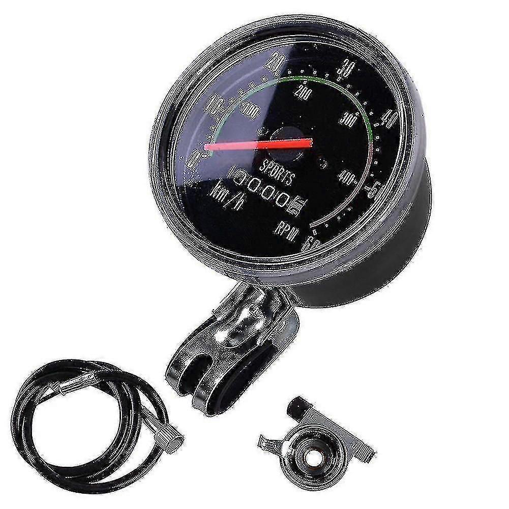 Bicycle Speedometer  Analog Mechanical Odometer with Hardware, Universal Fit