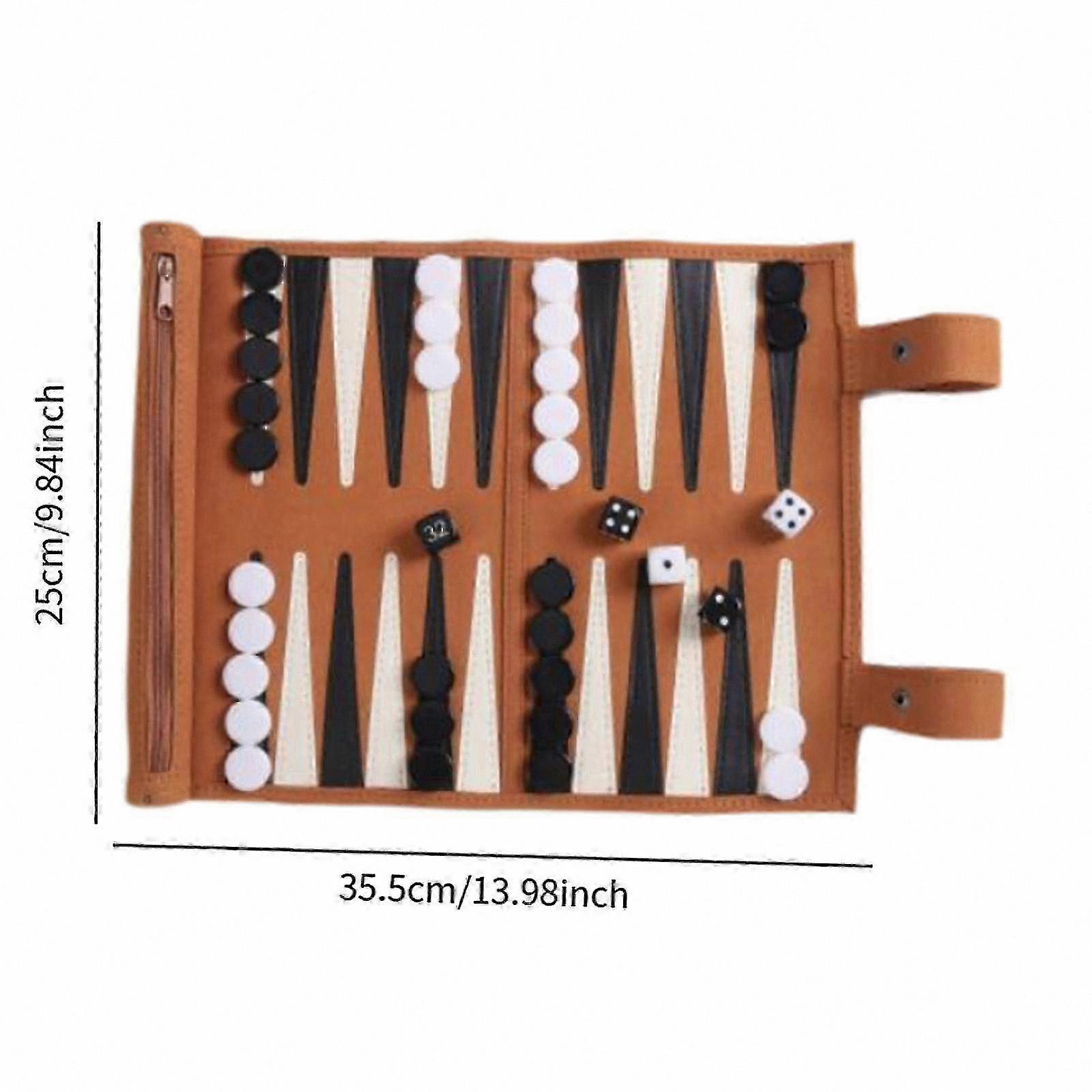 Portable Backgammon Set with 32 Pieces for All Skill Levels