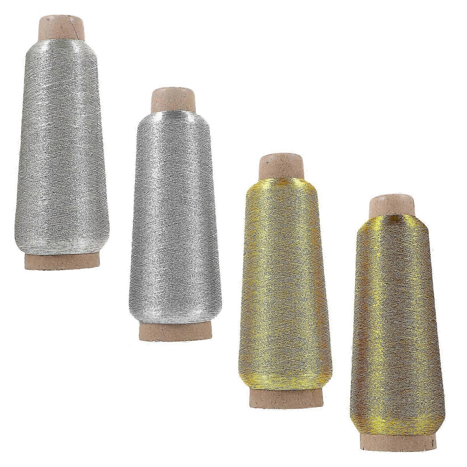 4 Rolls of Colored DIY Threads Exquisite Sewing Threads Practical Sewing Threads Handcraft Threads