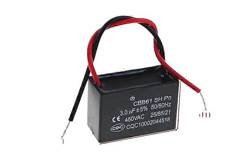 1pcs CBB61 3uF 450VAC starting capacitance AC Fan Capacitor CBB electronic starter Run Capacitor