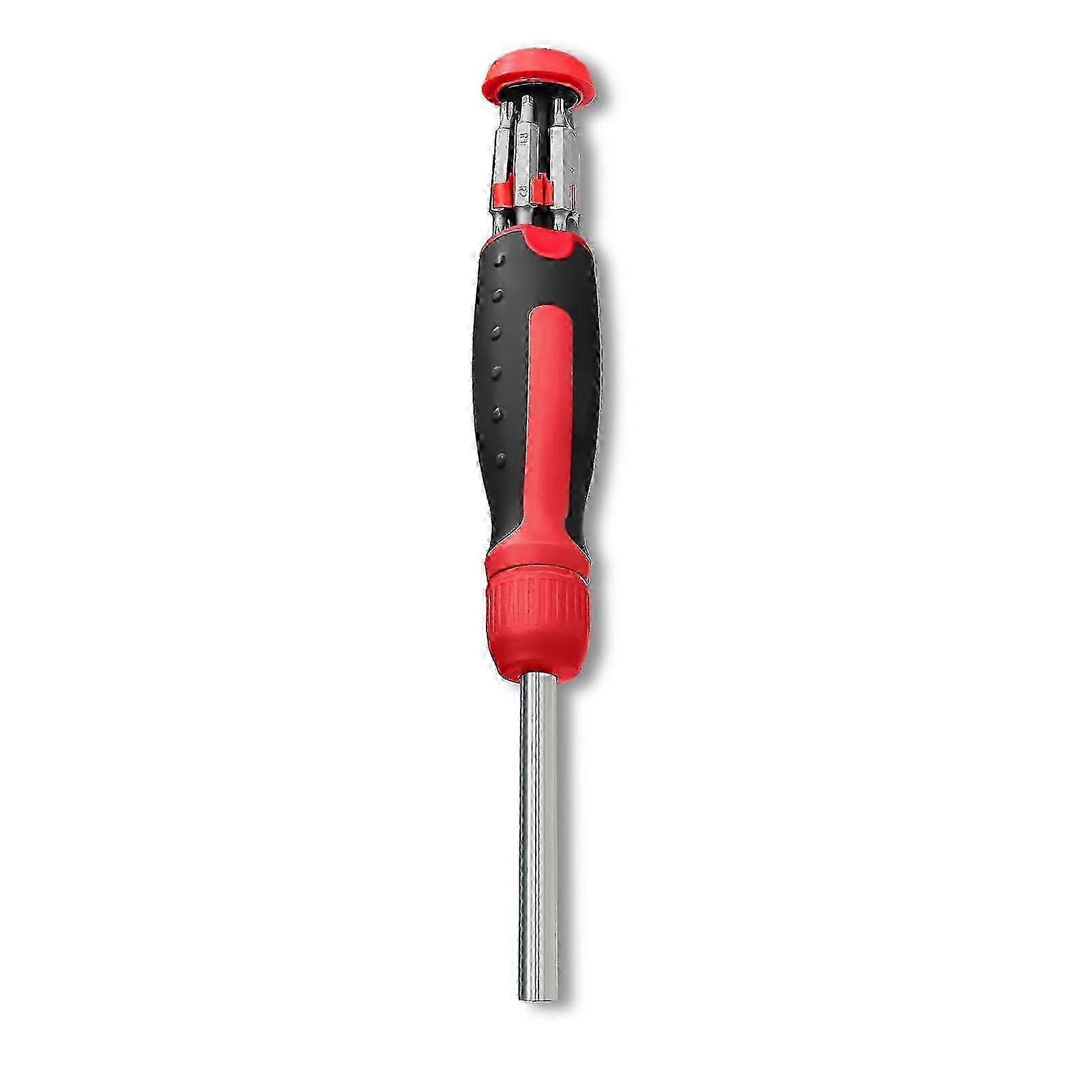 13-in-1 Ratcheting Screwdriver Set with Multi-Position Cushion Grip for Home DIY Repairs and Maintenance