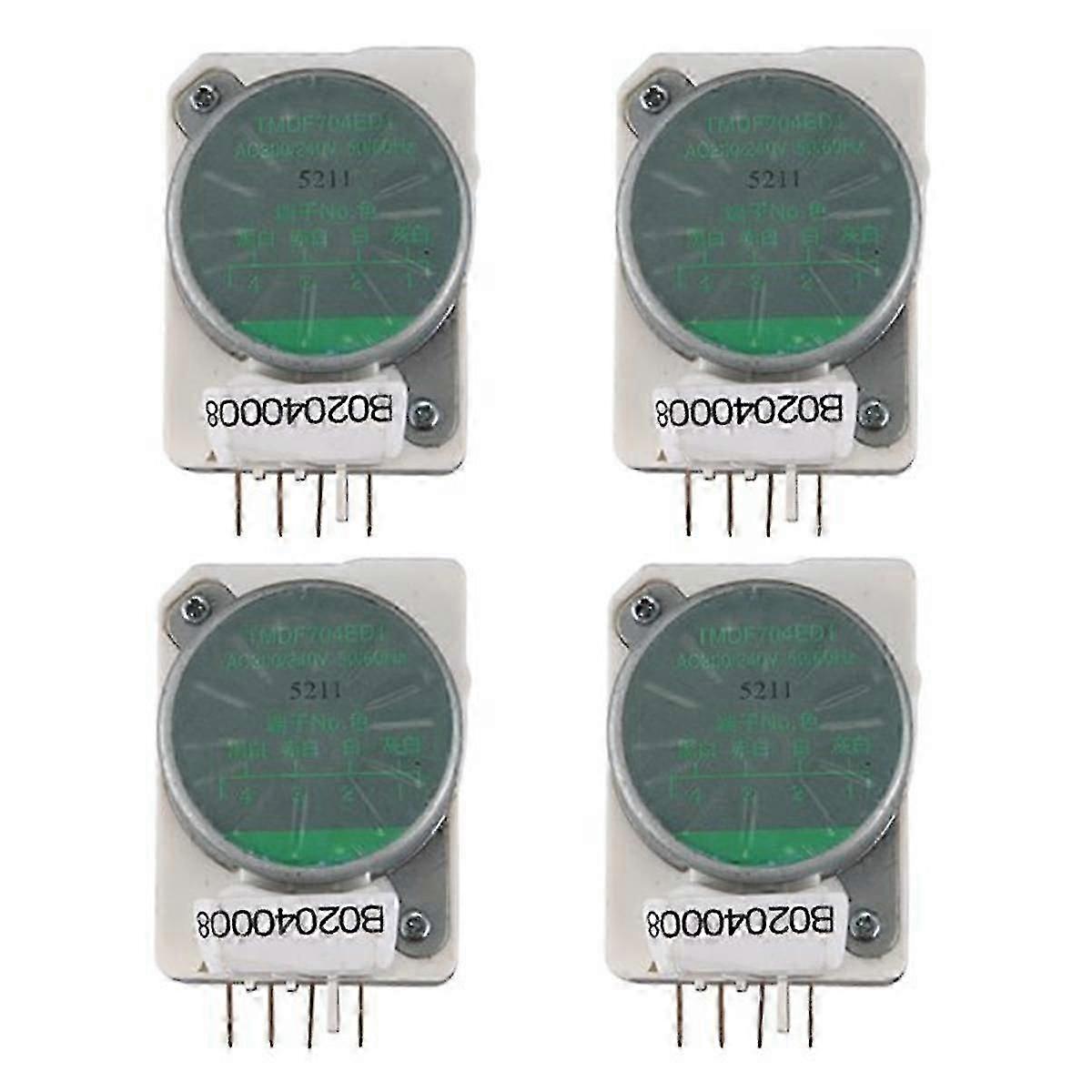 Mechanical Defrost Timer for Refrigerator Parts Tmdf704ed1 Refrigerator Defrost Timer(4PCS)