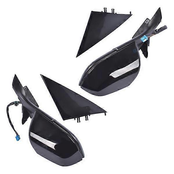 Left Driver+Right Passenger Side Mirror Black Fit for Tesla Model 3 M3 2017-2023 EV/BEV ABS Plastic Front Heated Side View 13PIN Memory Recall Power G