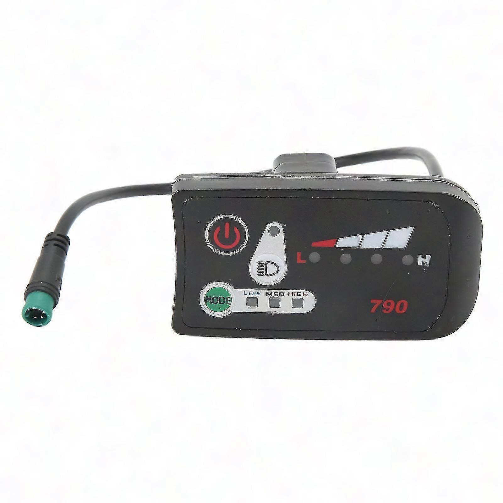 Wasserdichtes LED-Power-Display-Panel für Elektrofahrräder mit 5-poligem Stecker für 22,2-mm-Lenker - E-Bike Modification Meter