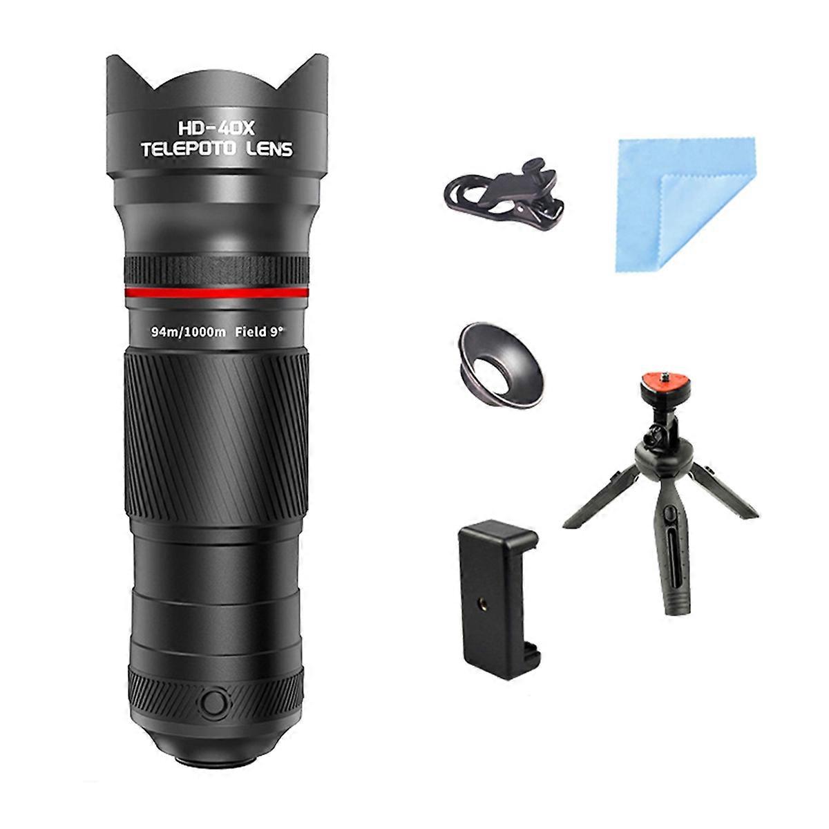 40X Zoom Telephoto Lens with Tripod for Smartphones B