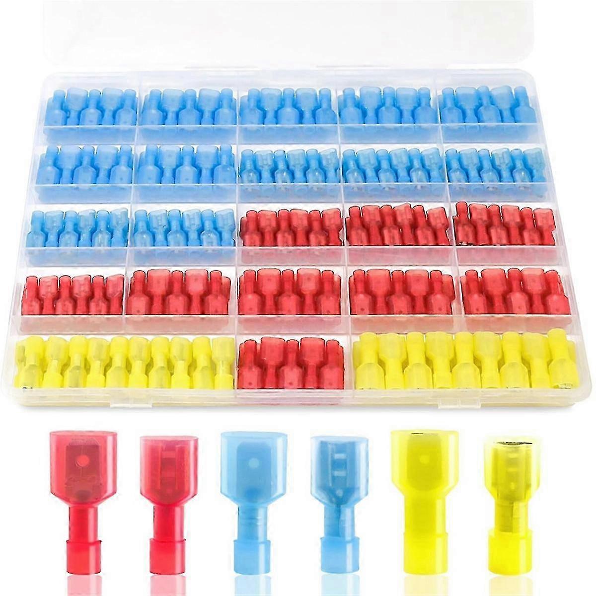 280PCS Spade Connector Kit, 22-10AWG Quick Disconnect Wire Connectors
