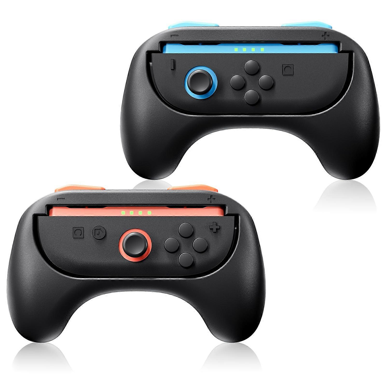 Hand Grips for Nintendo Switch 2 JoyCon WearResistant Handle Kit Switch 2 JoyCons Controller Black 2Pack