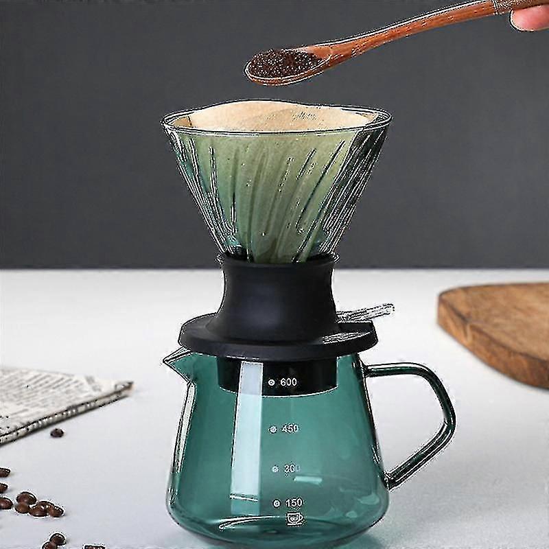 600ml Immersion Dripper Switch Glass V60 Pour Over Coffee Maker V Shape Drip Coffee Dripper And Fil