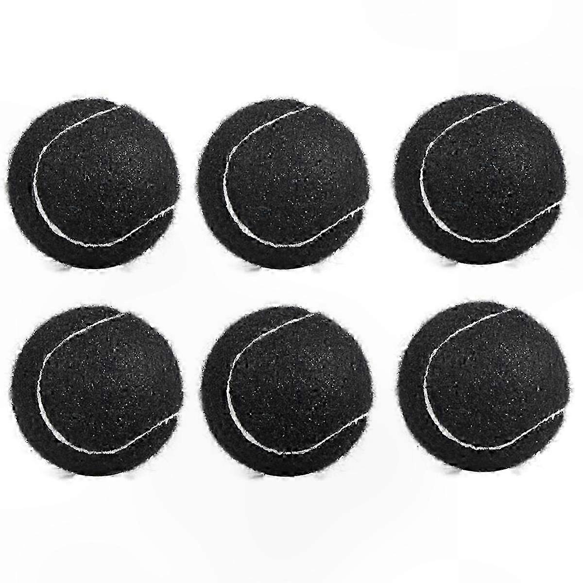 Durable Tennis Ball Set for Beginners - 6 Pack Elastic Training Balls 66mm for Practice and Recreation