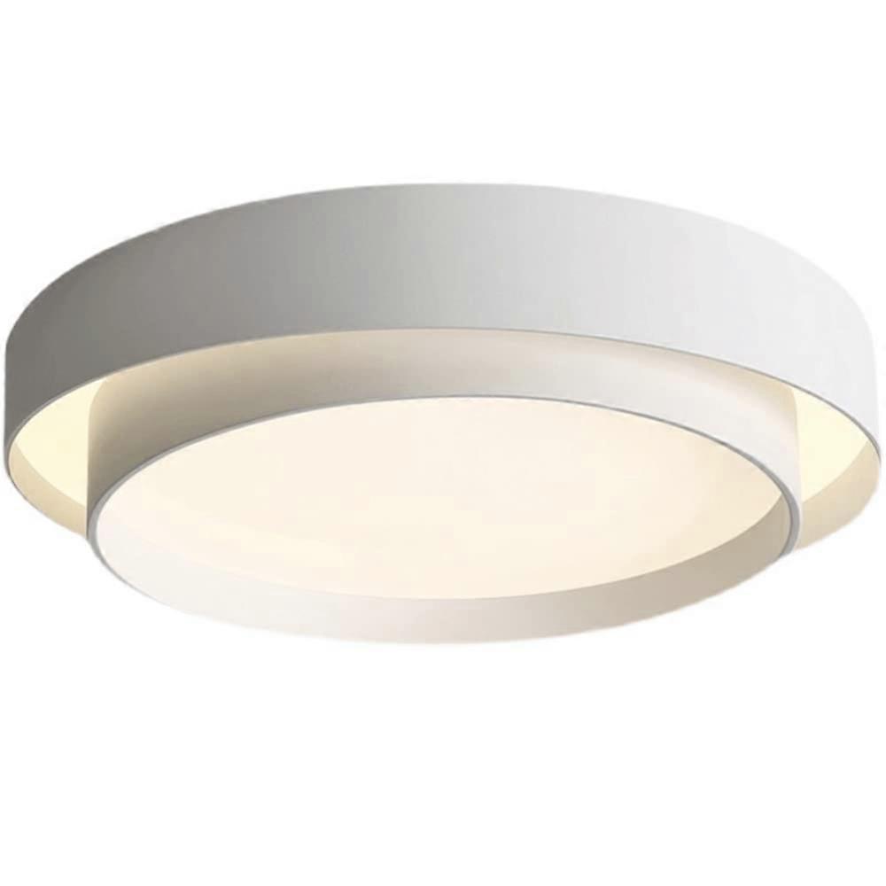 Embedded Industrial Flat Light Scandinavian Acrylic Shade Panel Flush Mount Ceiling Light 3-Mode Dimmable White 19.7in