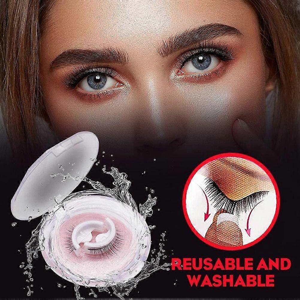 Reusable Black Waterproof Self Adhesive False Eyelashes, No Glue