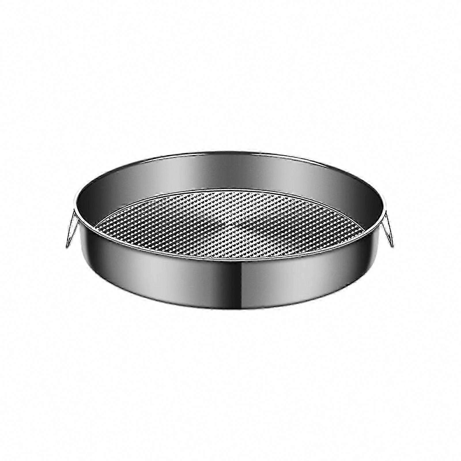 Multi-purpose Steaming and Baking Dual-purpose Grill Pan with Handles, 304 Stainless Steel Cake Pan for Steaming and Baking