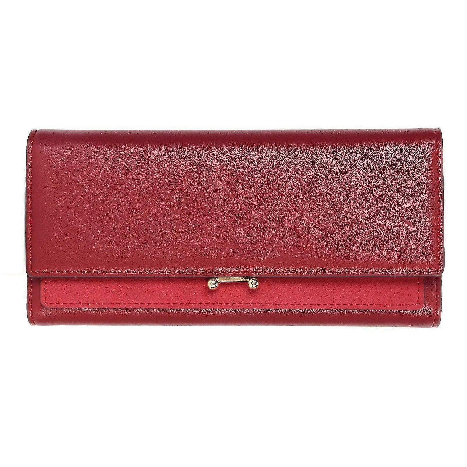 2025 הדגם האחרון יין אדום נשים ארנק דמוי עור נקבה ארנק נייד