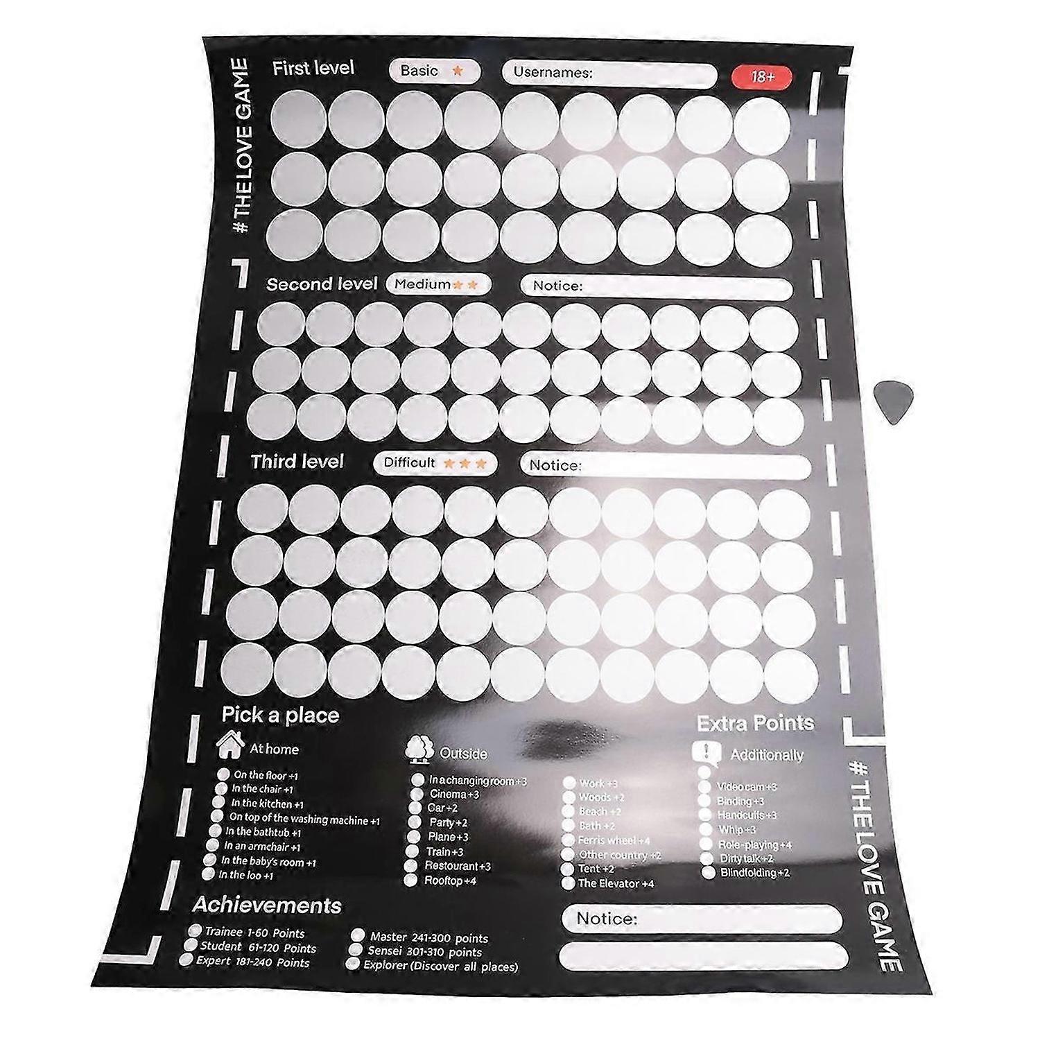 The Love Game Scratch Off Poster Game for Couples