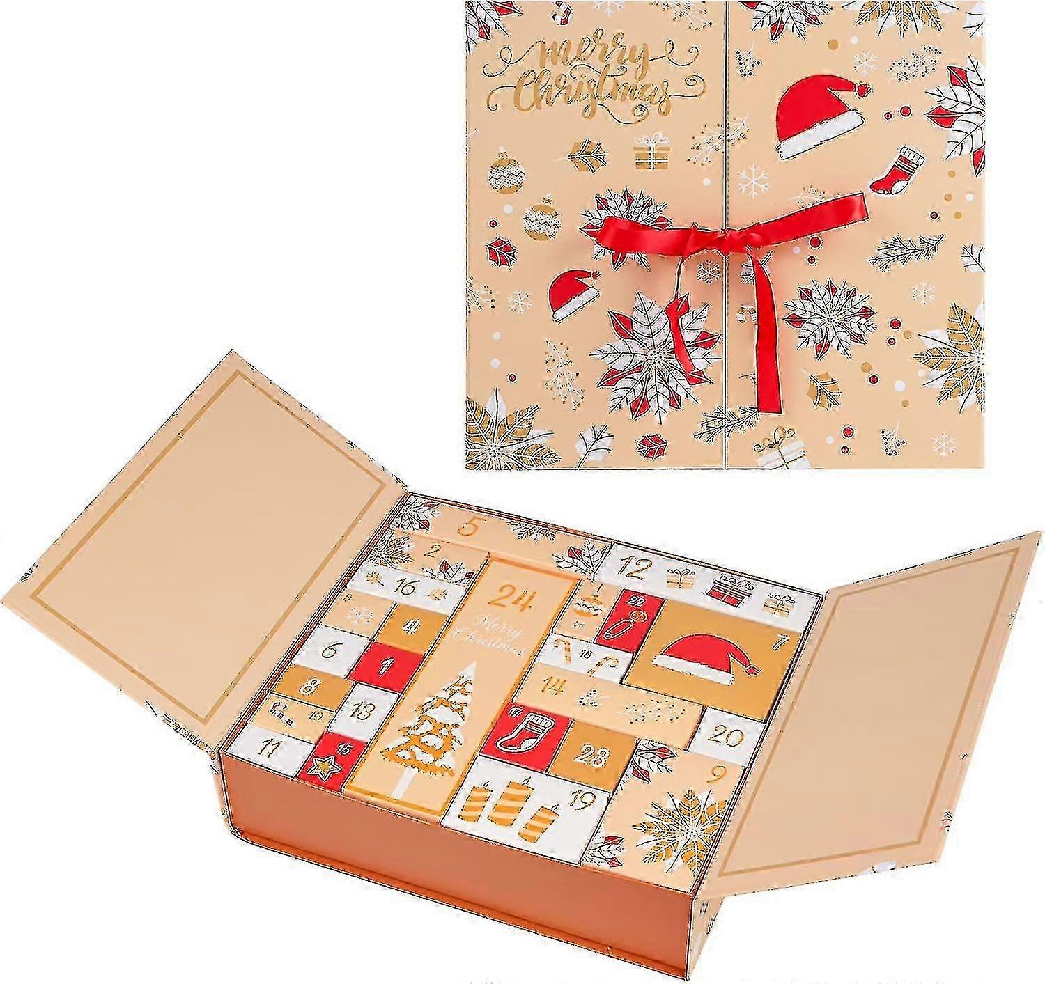 24 Empty Advent Calendar Boxes To Fill, Christmas Advent Calendar, Countdown Calendar 24 Days Of Surprises Empty Box Christmas Gift Box 2025