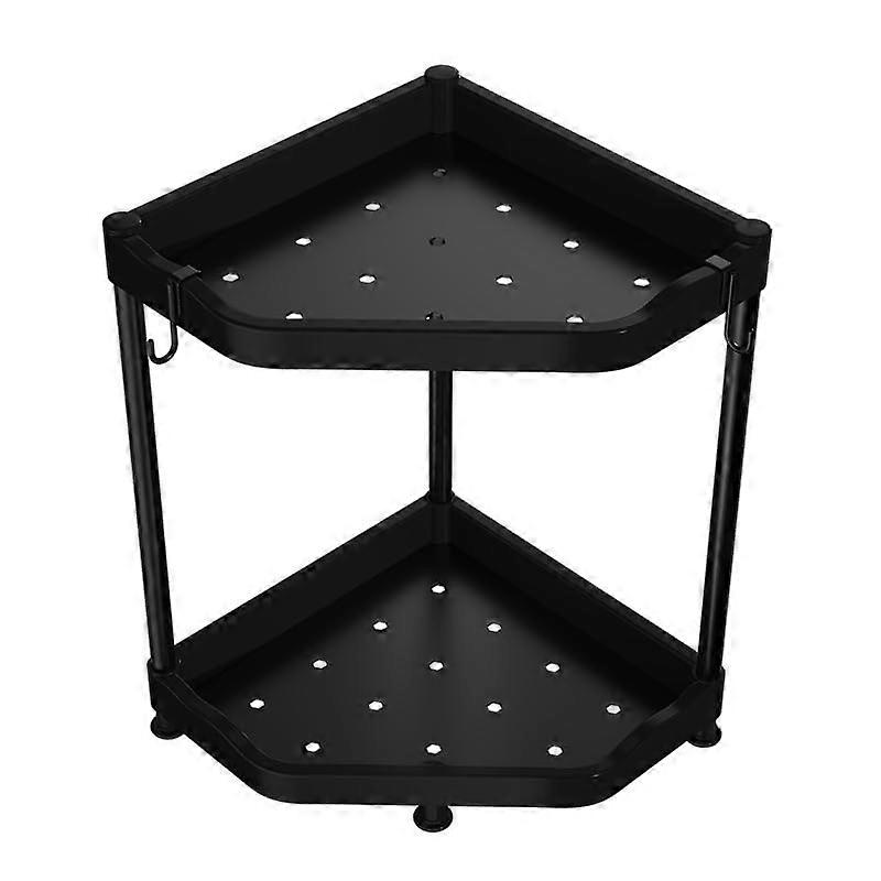 2Tier Kitchen Corner Organiser Shelf For Spices And Cookware, Pantry And Bathroom, Standing MultiTier Organizer