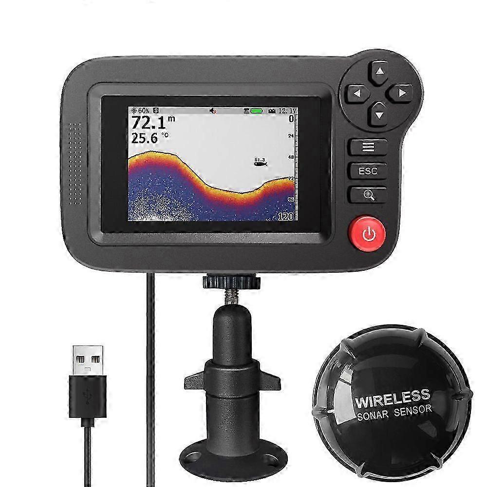 Wireless Fish Finder IPX8 Waterproof 50m Depth with Color Display CMOS Sensors