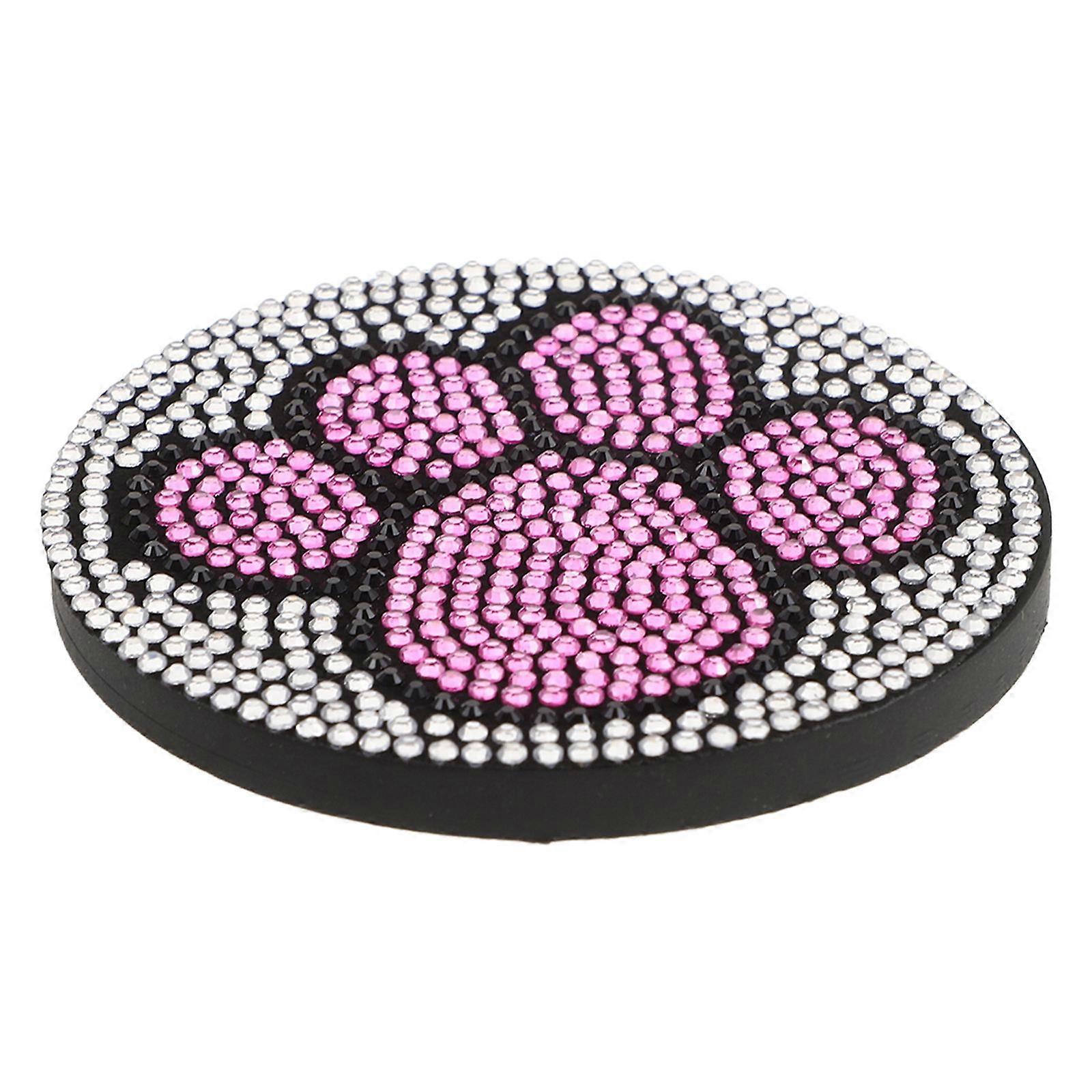 Vehicle Cup Holder Car Cup Coaster Nonslip Heat Protection Paw Print For Car Owners 1Set