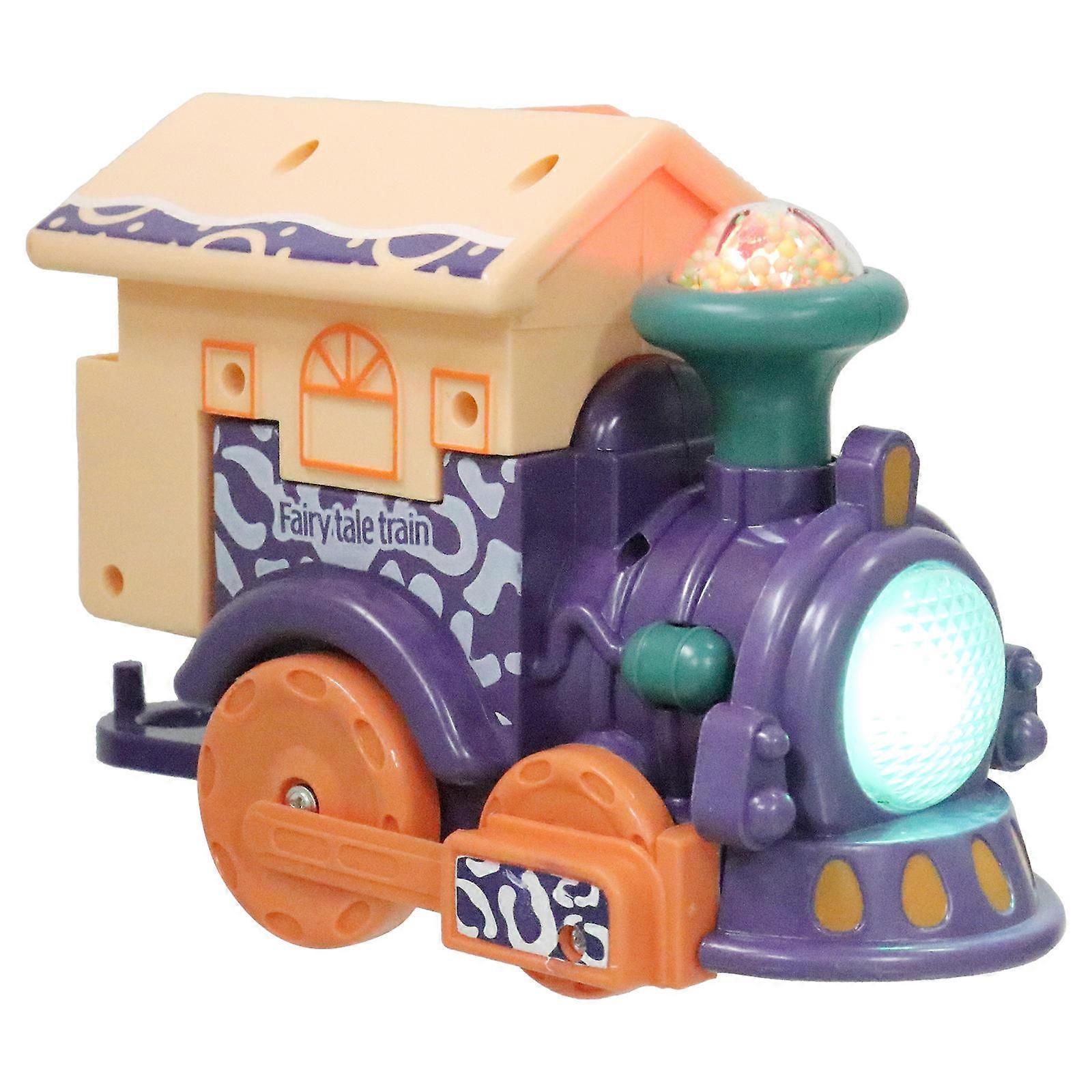 Voice Control Train Touch Sensing Train Toy for Kid 1Pcs Purple