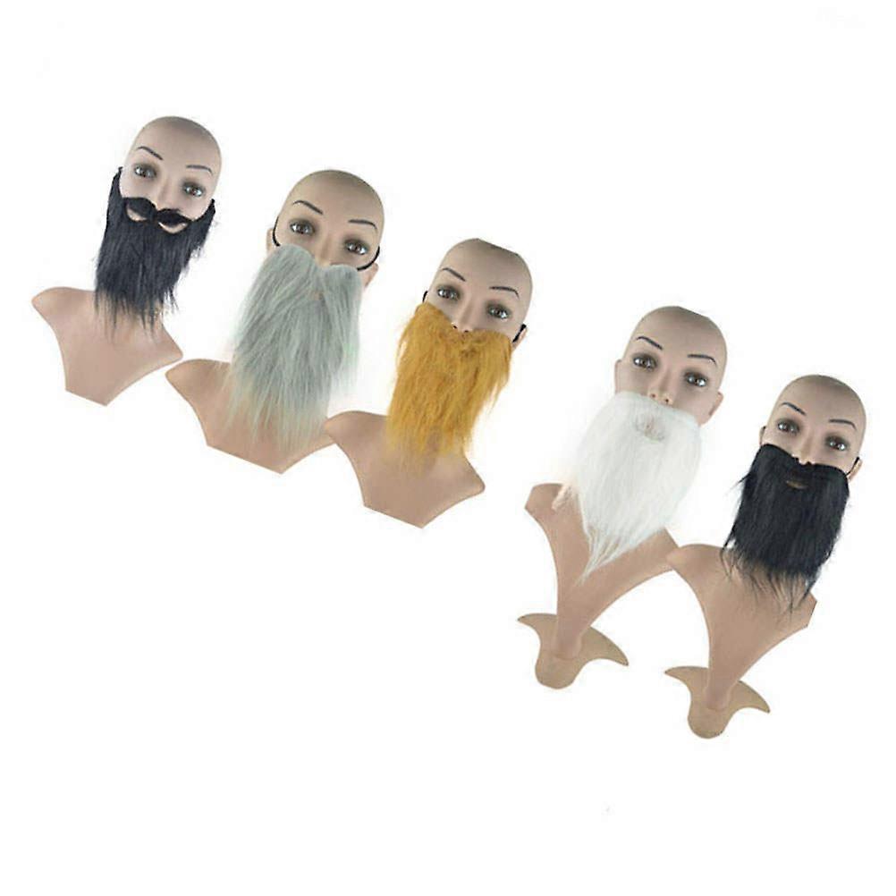Fake Mustache 5Pcs Simulation Fake Beard for Party Decoration Props