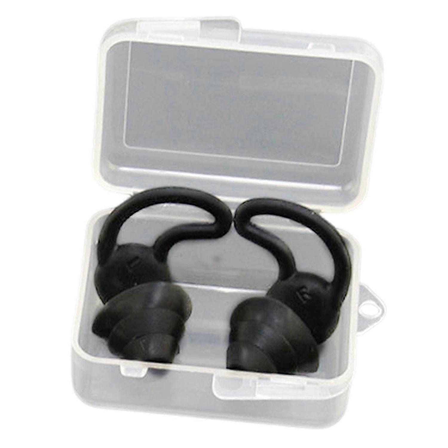 Soundproof Three Layer Silicone Waterproof Swimming Ear Plugs- D