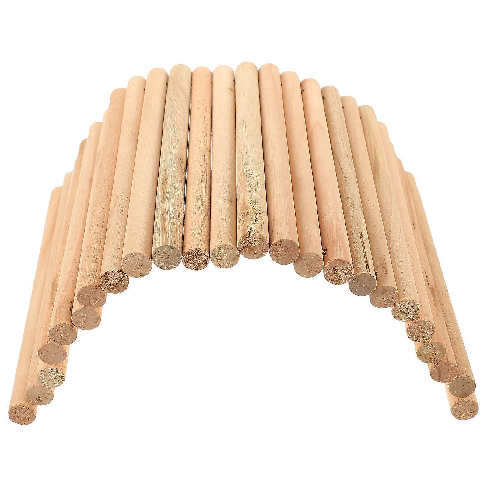 Hamster Tunnel Wood Hideout for Biting 2Pcs Small Pet Toy Bridge