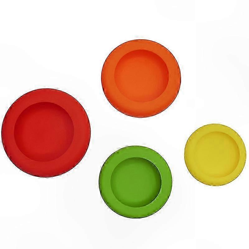 4-Pack Silicone Stretch Lids, Reusable Durable Covers for Multiple Container Sizes