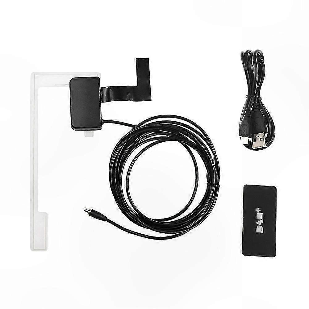 Digital FM Receiver with USB Adapter for Android Car Stereos - DAB+ Antenna for Car Radios