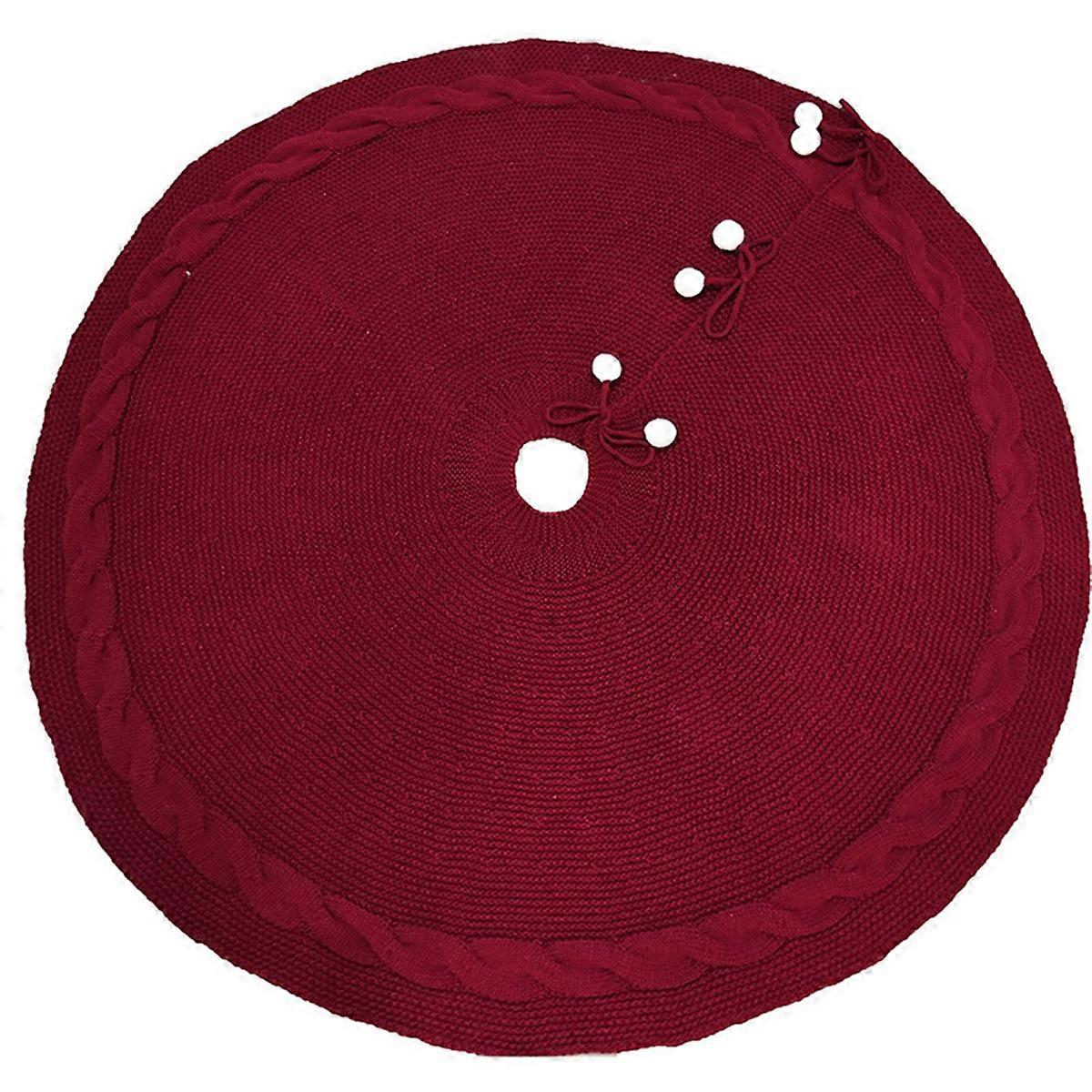 48 Inch Christmas Tree Skirt, Large Xmas Tree Skirts Round Base Skirt for 6-8FT Christmas Tree Deco