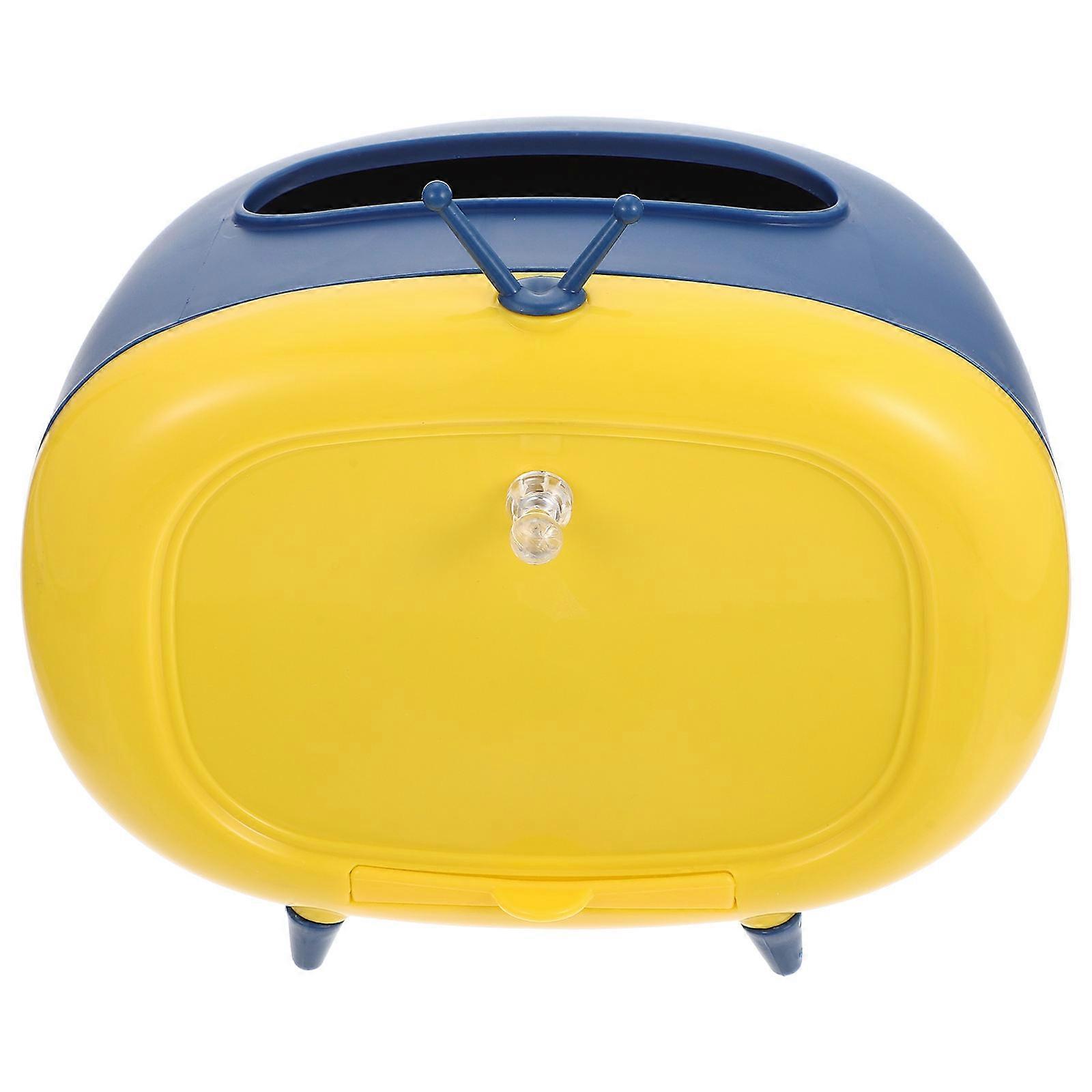 Car Use Tissue Holder Blue Desktop Storage Box Multifunctional