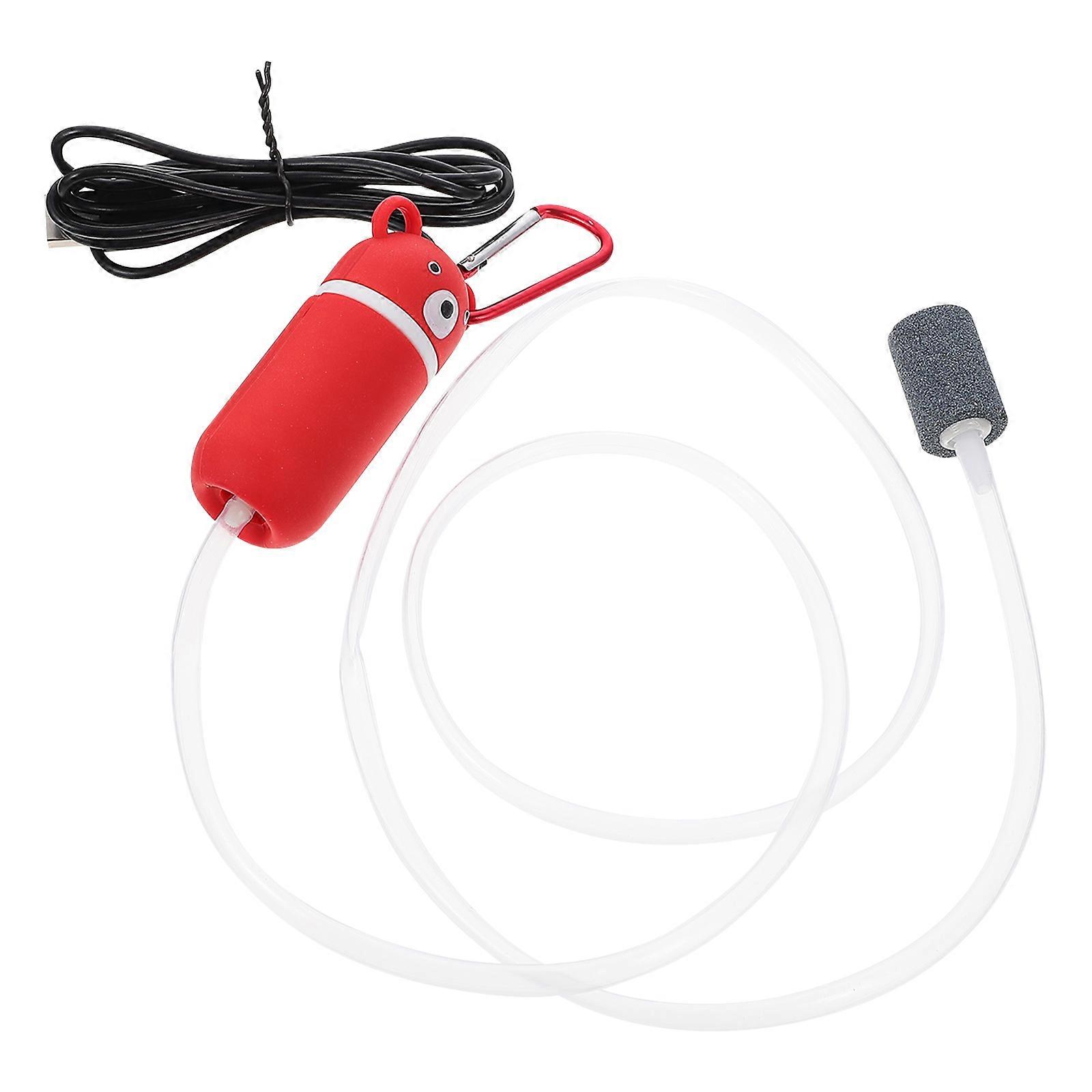 Red Oxygen Pump Small Fish Tank Pump for Home Use 1Set