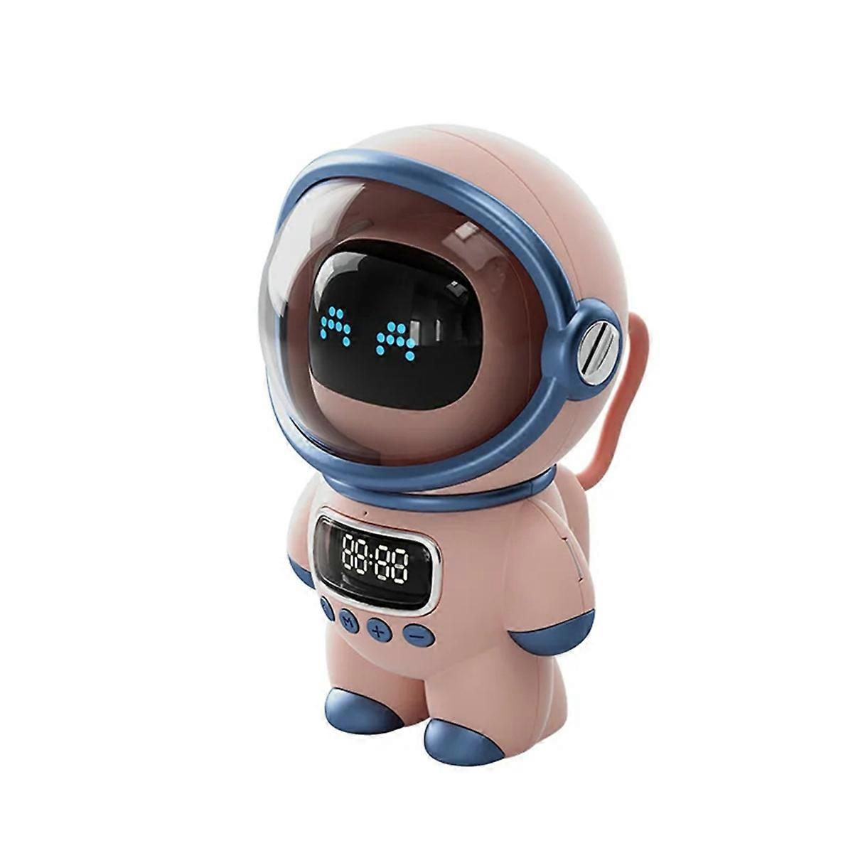 Smart Astronaut Bluetooth Speaker Portable Stereo Table Clock Pink
