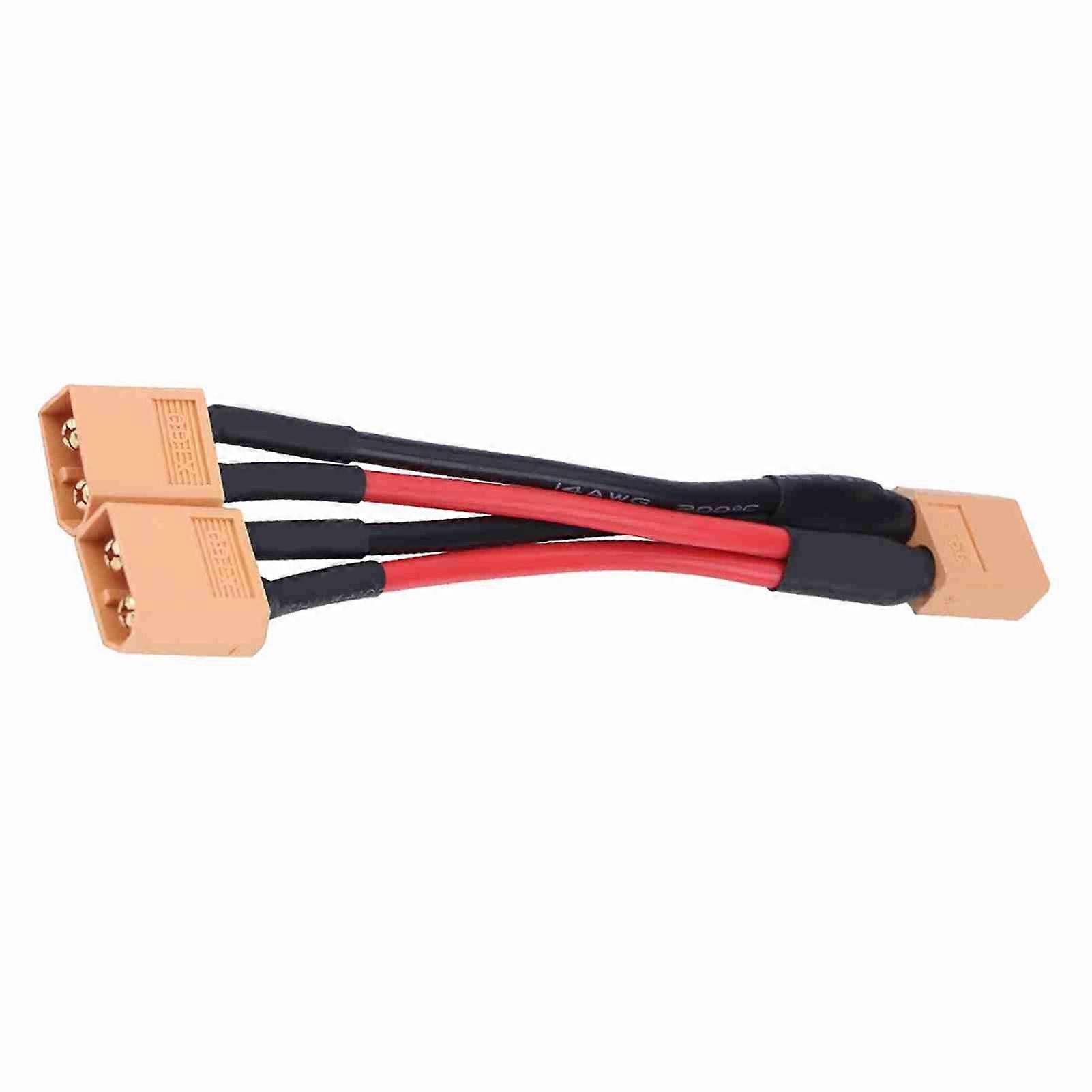 XT60 Parallel Battery Pack Connector Adapter 14AWG Cable for RC Lipo 1 Female to 2 Male